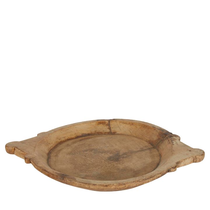 Chapati Wooden Plate With Handles Natural