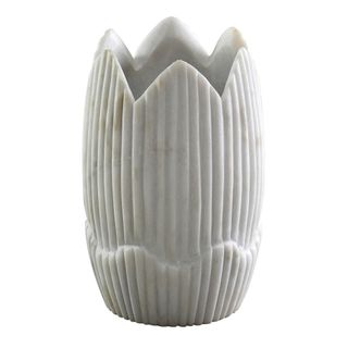 Mahina Marble Vase Large White