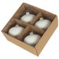Blanc Boxed Set of 4 Baubles