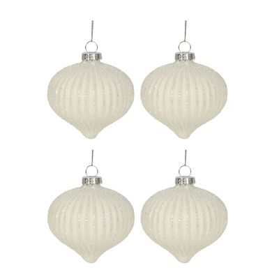 Blanc Boxed Set of 4 Baubles