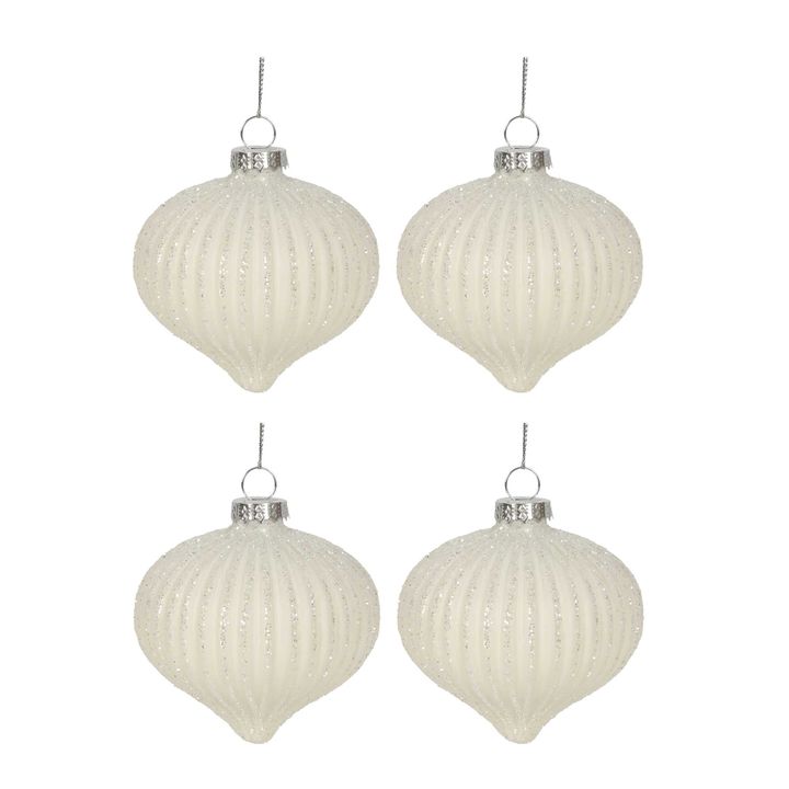 Blanc Boxed Set of 4 Baubles