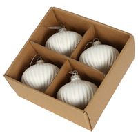 Blanc Boxed Set of 4 Baubles