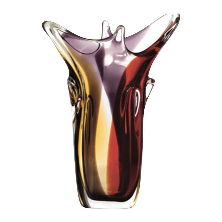 Flue Art Glass Vase Mauve