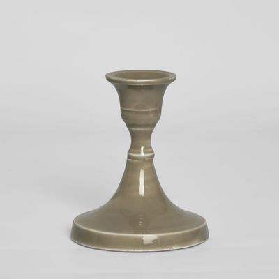 Soulor Enamel Candle Stand Taupe