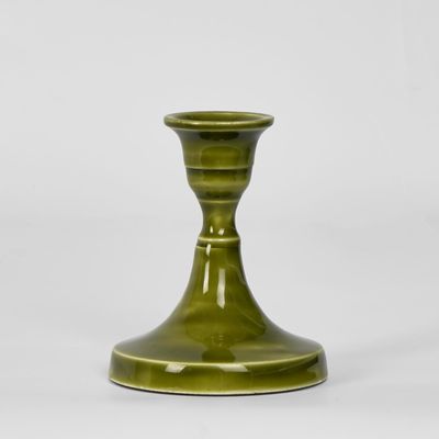 Soulor Enamel Candle Stand Green