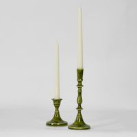 Soulor Enamel Candle Stand Green