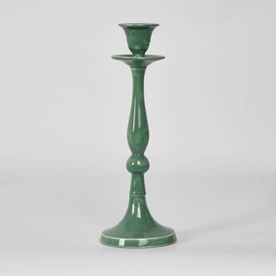 Sante Enamel Candle Stand Green