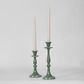 Sante Enamel Candle Stand Green