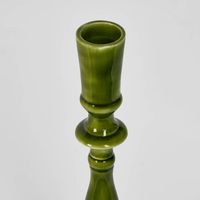 Saxsa Enamel Candle Stand Green