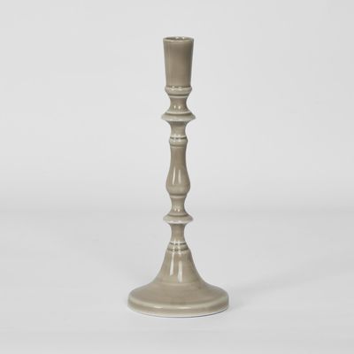 Saxsa Enamel Candle Stand Taupe