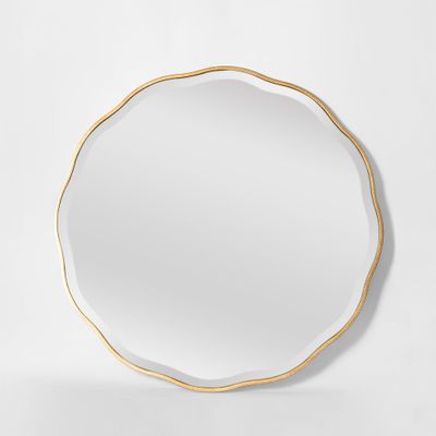 Camille Scallop Mirror Small Gold