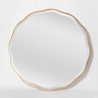 Camille Scallop Mirror Small Gold