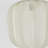 PUMPKIN CEILING PENDANT MEDIUM IVORY with Black Cord Drop