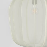 PUMPKIN CEILING PENDANT LARGE IVORY with Black Cord Drop