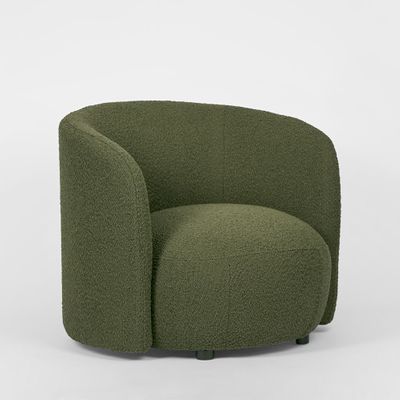 Plume ArmChair Olive Boucle
