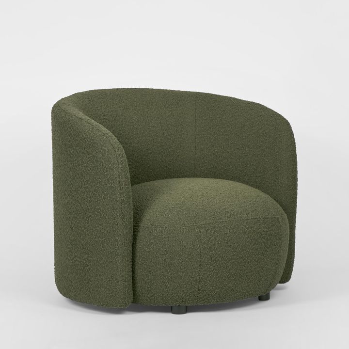 Plume Chair Olive Boucle