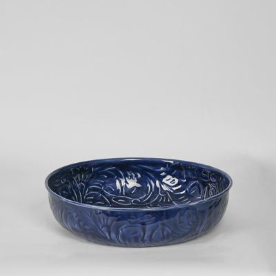 Embossed Enamel Bowl SML Blue