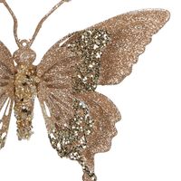 Sheena Glitter Clip on Butterfly Champagne