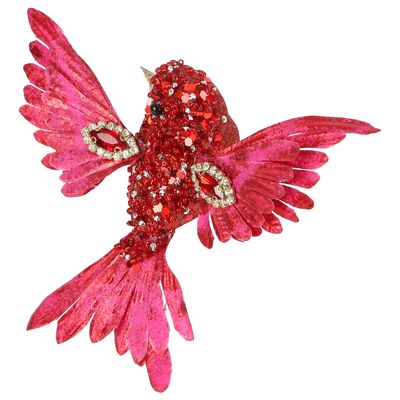 Vinci Clip on Gem Bird Red