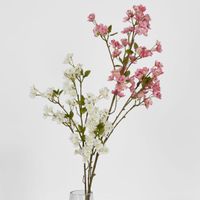 Mini Peach Blossom Spray White
