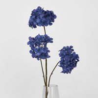 Hydrangea Spray With 3 Heads Dk Blue