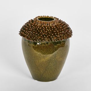 Keir Vase Short Mustard