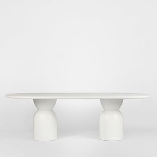 Olive Dining Table Top Oval White