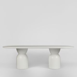 Olive Dining Table Top Oval White