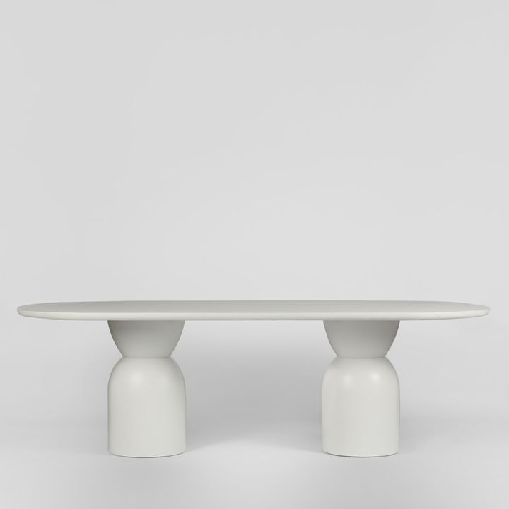 Olive Dining Table Top Oval White