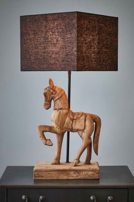 Clyde Table Lamp Base Dark Natural