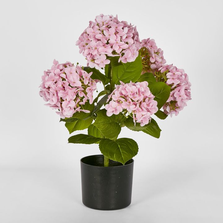 Potted Real Touch Hydrangea Pink 53cm