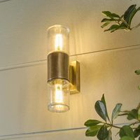 Plover Outdoor Wall Light Antique Brass