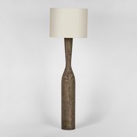 Callum Timber Floor Lamp Base With Natural Shade