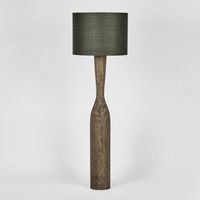 Callum Timber Floor Lamp Base With Black Shade