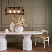 Olive Dining Table Oval 240 White