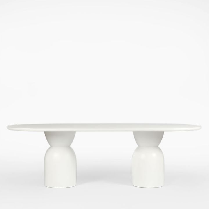 Olive Dining Table Oval 240 White