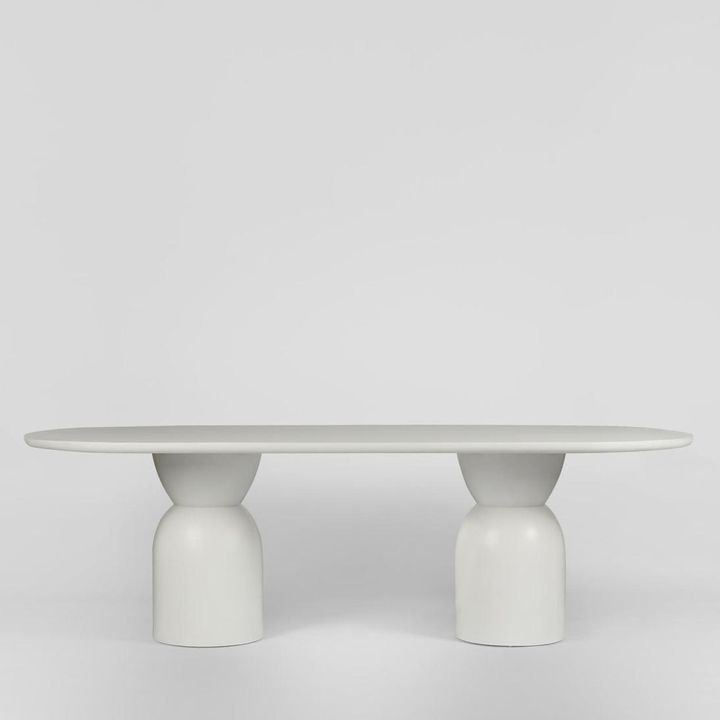 Olive Dining Table Oval 240 White