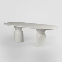 Olive Dining Table Oval 240 White