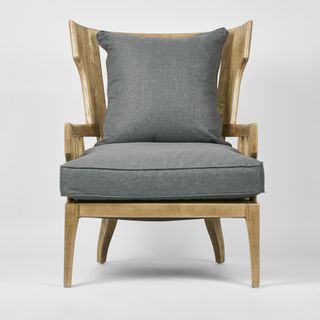 Jackman Coastal Oakwood and Linene Armchair Blue