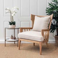 Jackman Coastal Oakwood and Linen Armchair Natural