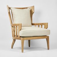 Jackman Coastal Oakwood and Linen Armchair Natural