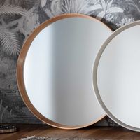 Keaton Round Mirror Oak Lrge