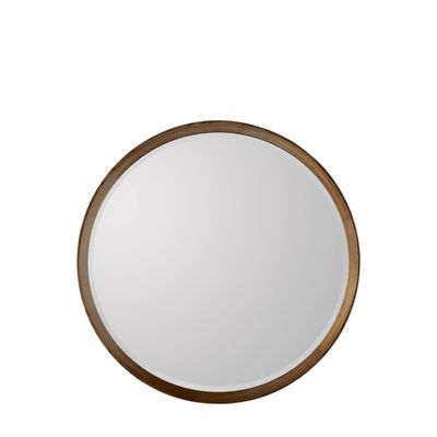 Keaton Round Mirror Walnut Medium