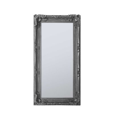 Carved Louis Leaner Mirror Silver