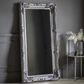 Carved Louis Leaner Mirror Silver