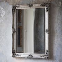 Abbey Rectangle Mirror Silver