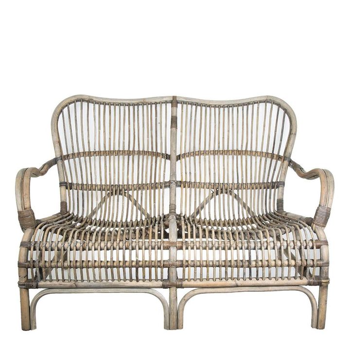 Seville Rattan Two Seater Kubu Grey -Outdoor Undercover Armchair