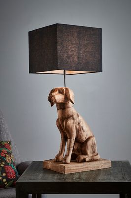 Thelma Table Lamp Base Dark Natural