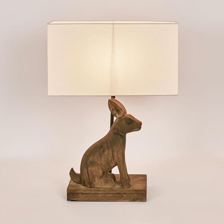Simon Table Lamp Base Dark Natural- Base Only