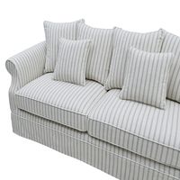 Slip Cover Only - Avalon Hamptons 3 Seat Sofa Stone Stripe